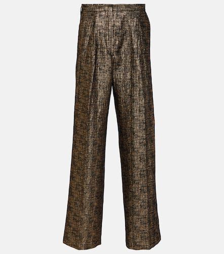 Pantalon droit à taille haute en tweed - Dries Van Noten - Modalova