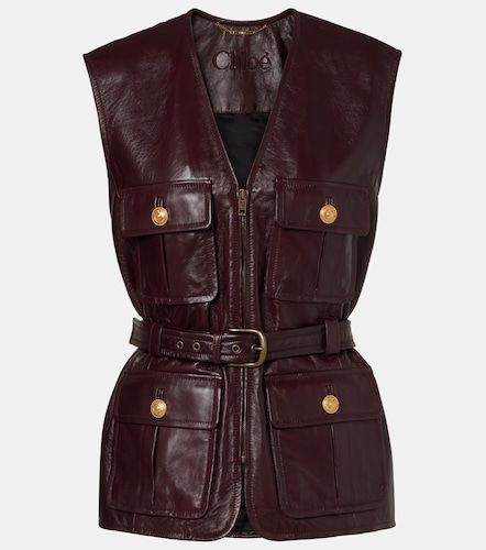 Chloé Veste sans manches en cuir - Chloe - Modalova