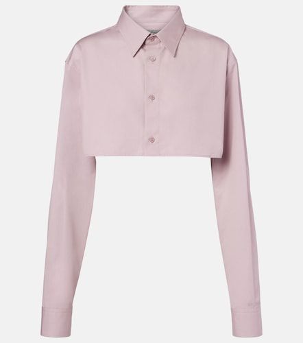 Chemise courte en coton et popeline de soie - Balenciaga - Modalova