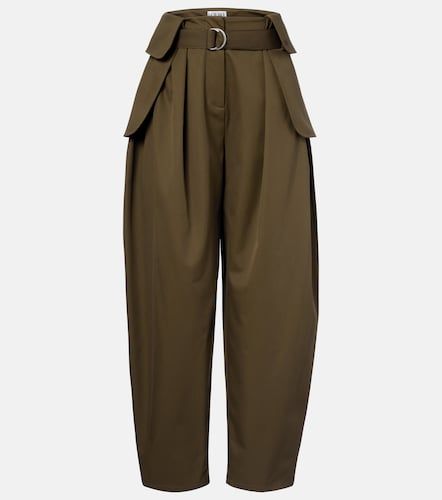 Pantalon Double L en coton et soie mélangés - Loewe - Modalova