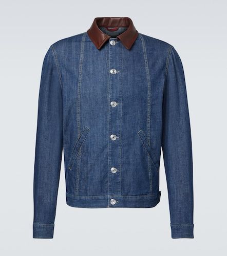 Veste en jean et cuir - Brunello Cucinelli - Modalova