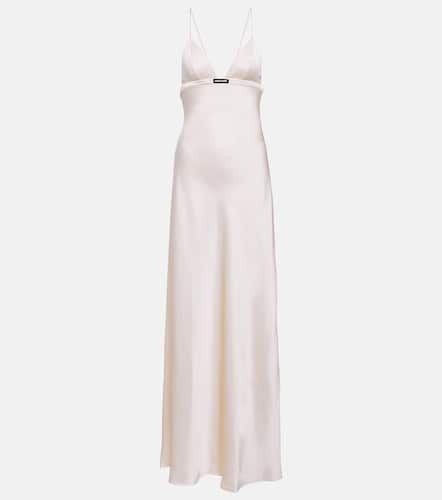 Miu Miu Robe longue en satin - Miu Miu - Modalova