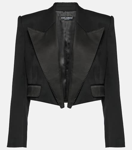 Blazer raccourci en laine mélangée - Dolce&Gabbana - Modalova