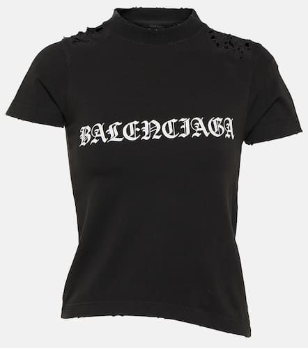 T-shirt Gothic Type Shrunk en coton - Balenciaga - Modalova