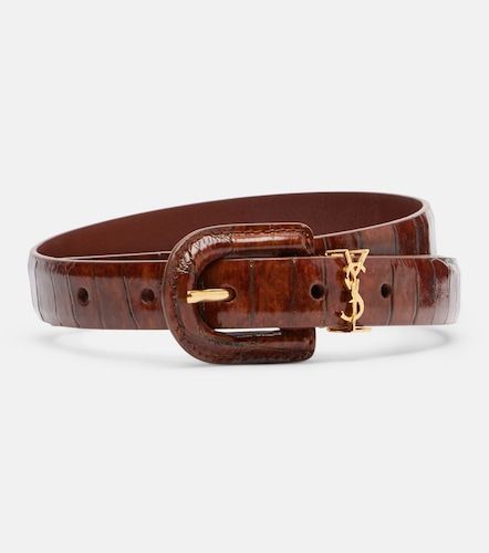 Ceinture Cassandre en cuir embossé - Saint Laurent - Modalova