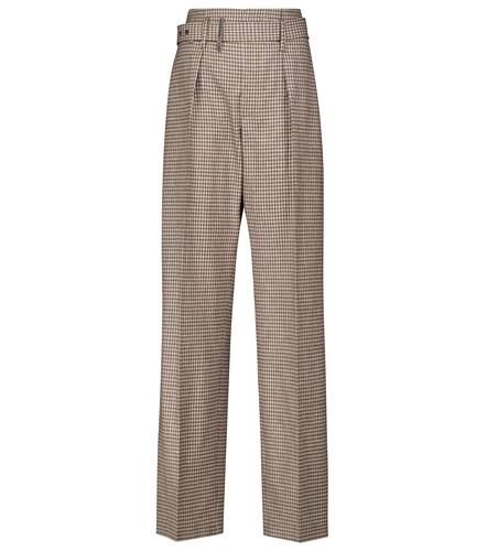 Pantalon droit en laine, soie et lin - Brunello Cucinelli - Modalova