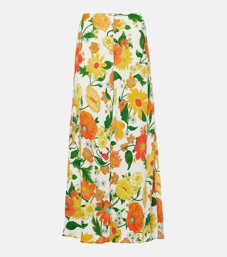 Jupe longue en cady à fleurs - Stella McCartney - Modalova