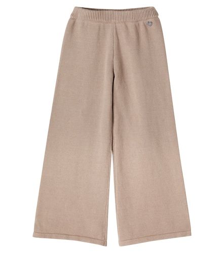 Pantalon ample en coton et laine - Monnalisa - Modalova