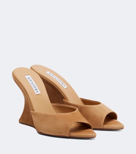 Mules compensées Bisous en daim - Aquazzura - Modalova