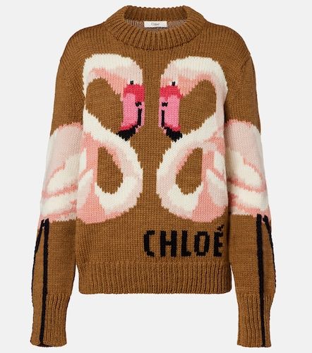 Chloé Cardigan en jacquard de laine - Chloe - Modalova