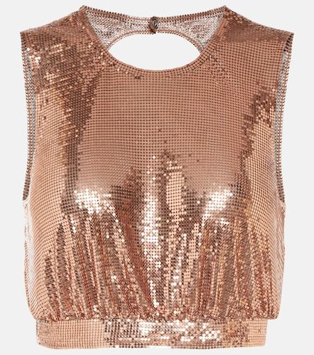 Rabanne Top en mesh métallisé - Rabanne - Modalova