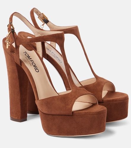 Sandales à plateau Angelina en daim - Tom Ford - Modalova