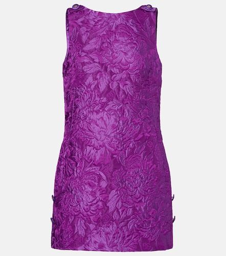 Robe en coton mélangé à fleurs - Dolce&Gabbana - Modalova