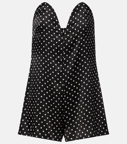 Combishort en soie à pois - Jean Paul Gaultier - Modalova