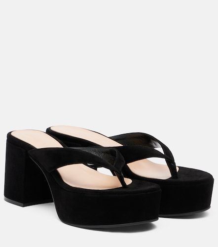 Mules à plateau en daim - Gianvito Rossi - Modalova
