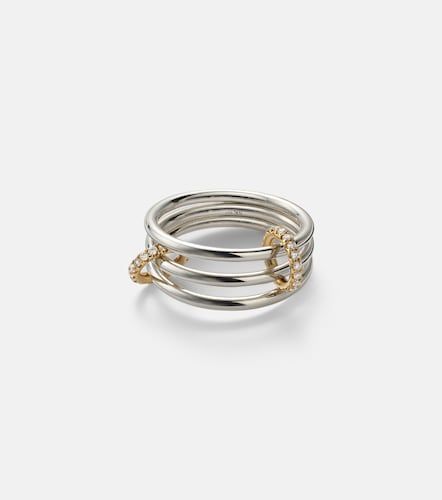 Bague Solarium en argent 925 et or 18 ct et diamants - Spinelli Kilcollin - Modalova