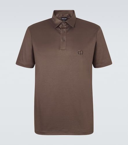 Polo en coton à logo - Giorgio Armani - Modalova