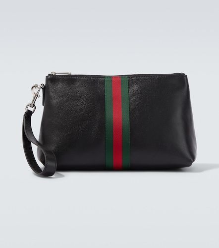 Pochette Web Trademark en cuir - Gucci - Modalova