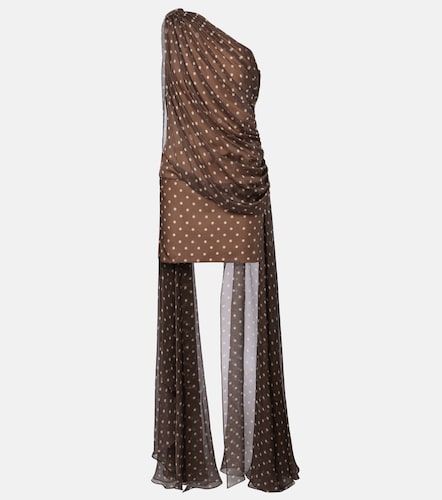 Robe en soie mélangée à pois - Elie Saab - Modalova