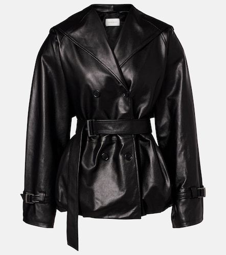 Veste à capuche en cuir - Magda Butrym - Modalova