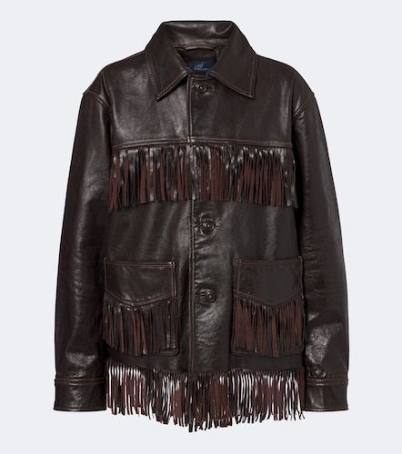 Veste en cuir à franges - Polo Ralph Lauren - Modalova