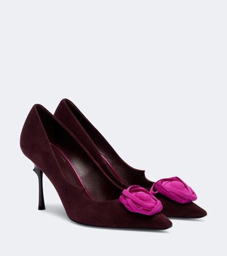Escarpins Rose Vivier en daim à appliqués floraux - Roger Vivier - Modalova