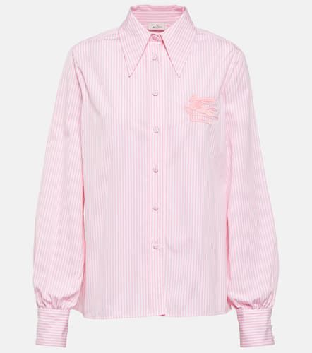 Chemise rayée en coton à logo - Etro - Modalova