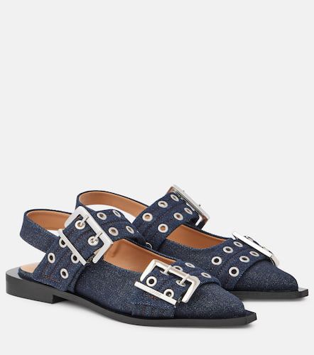 Ganni Ballerines en denim - Ganni - Modalova