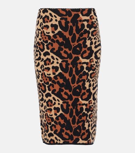 Jupe crayon Leo en jacquard à imprimé léopard - Blumarine - Modalova