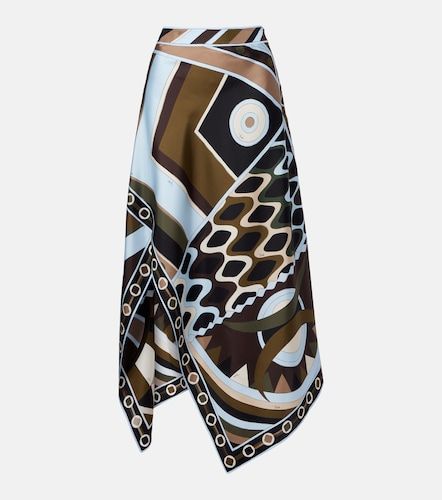 Jupe midi Vivara asymétrique en sergé de soie - Pucci - Modalova