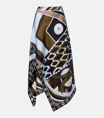 Jupe midi Vivara asymétrique en sergé de soie - Pucci - Modalova