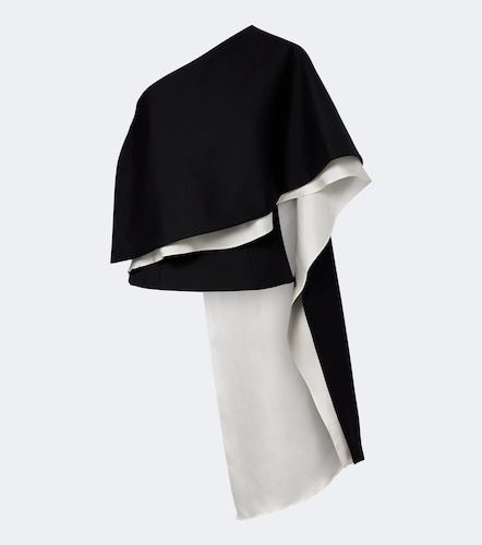 Róhe Top asymétrique en laine mélangée à cape - Rohe - Modalova
