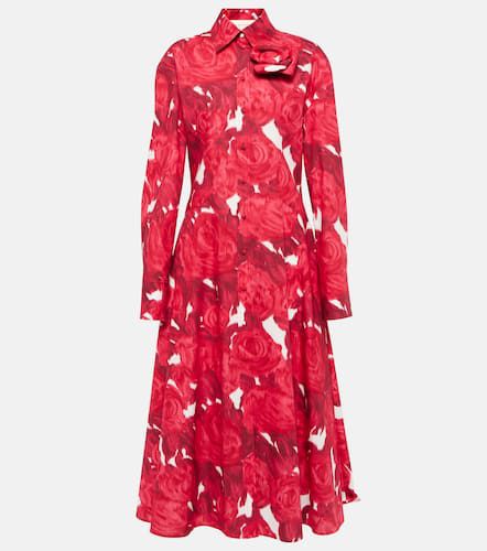 Robe chemise en coton à fleurs - Valentino - Modalova