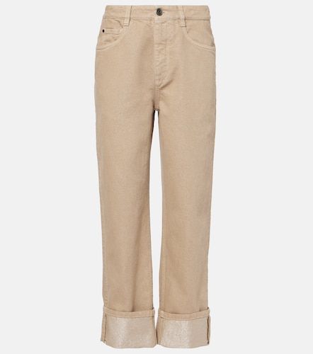 Jean straight à taille mi-haute - Brunello Cucinelli - Modalova