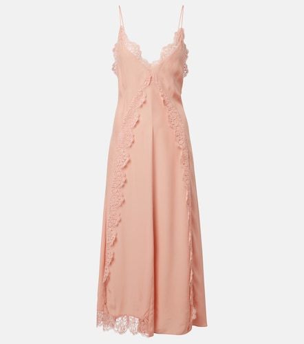 Robe midi en soie à dentelle - Stella McCartney - Modalova
