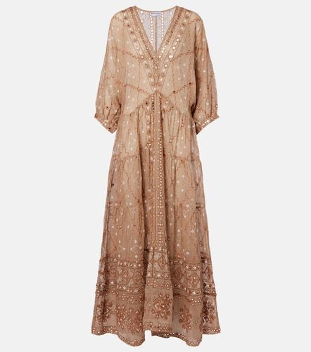 Robe longue en coton à ornements - Juliet Dunn - Modalova