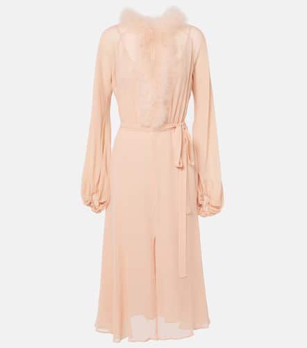 Blumarine Robe midi Georg à plumes - Blumarine - Modalova