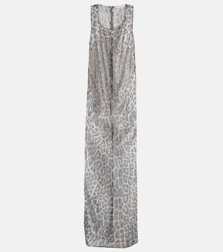Robe longue en tulle à cristaux - Jacques Wei - Modalova