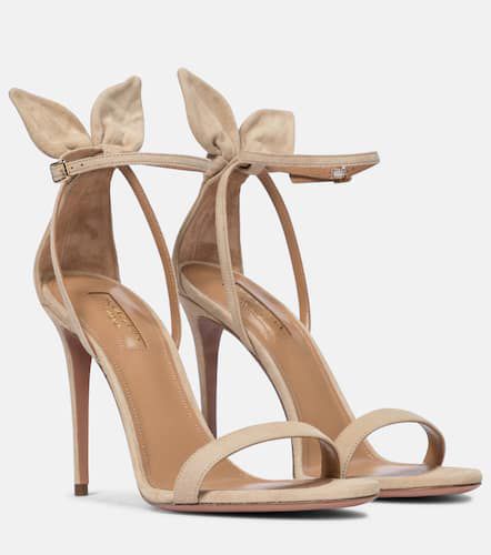 Sandales Bow Tie 105 en daim - Aquazzura - Modalova