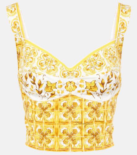 Top Majolica en coton mélangé - Dolce&Gabbana - Modalova