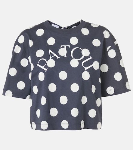Top raccourci en coton à pois et logo - Patou - Modalova