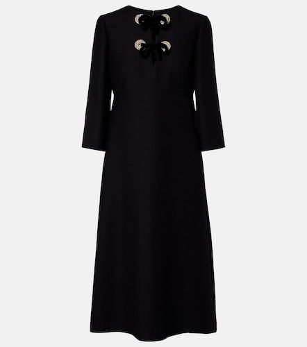 Robe midi en Crêpe Couture à ornements - Valentino - Modalova