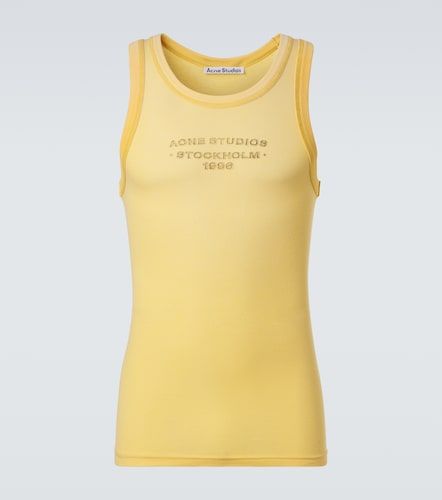 Débardeur en maille côtelée à logo - Acne Studios - Modalova