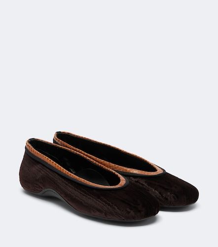 Ballerines en velours et cuir - Dries Van Noten - Modalova