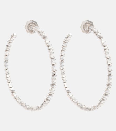 Boucles d'oreilles Classic en or blanc 18 ct et diamants - Suzanne Kalan - Modalova