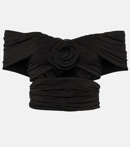 Crop top à imprimé floral - Magda Butrym - Modalova