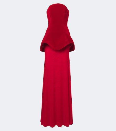 Robe longue bustier à basque - David Koma - Modalova