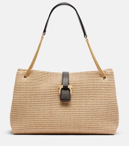Sac porté épaule Medium en raphia - Ferragamo - Modalova