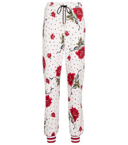 Pantalon de survêtement en coton mélangé à fleurs - Rodarte - Modalova