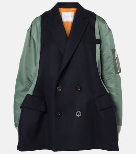 Sacai Manteau en laine mélangée - Sacai - Modalova